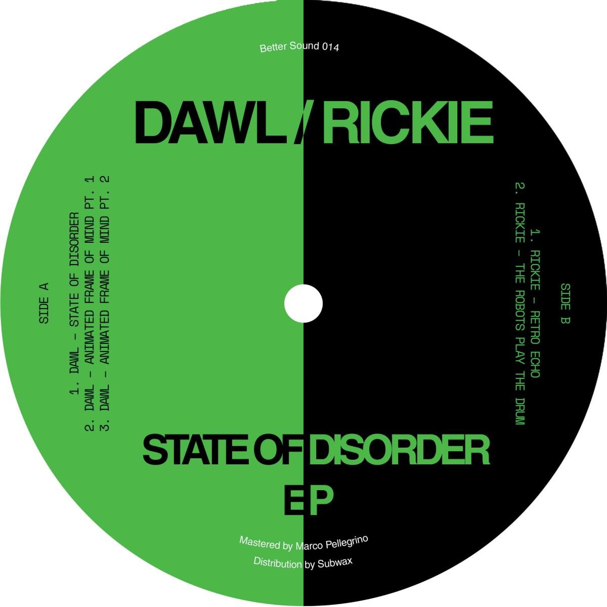 Dawl / Rickie – State of Disorder EP