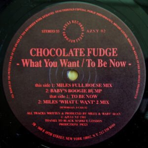 Chocolate Fudge – What You Want / To Be Now